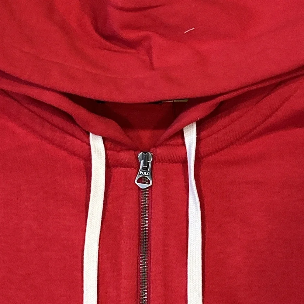 Polo Ralph Lauren Fleece Full-Zip Hoodie Mens 2XB Red Zip Up Comfortable Pony